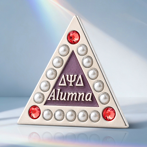 Rhinestone Pearl ΔΨΔ Alumna Sorority Pin