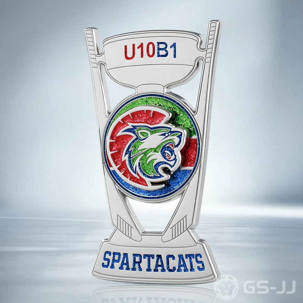Spartacats Hockey Glitter Spinner Pin Spartacats Hockey Glitter Spinner Pin
