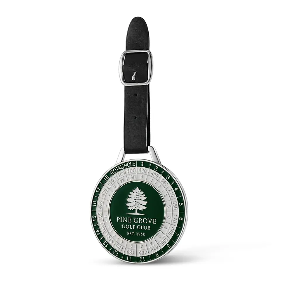 Metal Golf Bag Tag with Magnetic Ball Marker