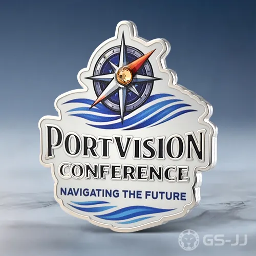 Custom PortVision Conference Rhinestone Pin Custom PortVision Conference Rhinestone Pin