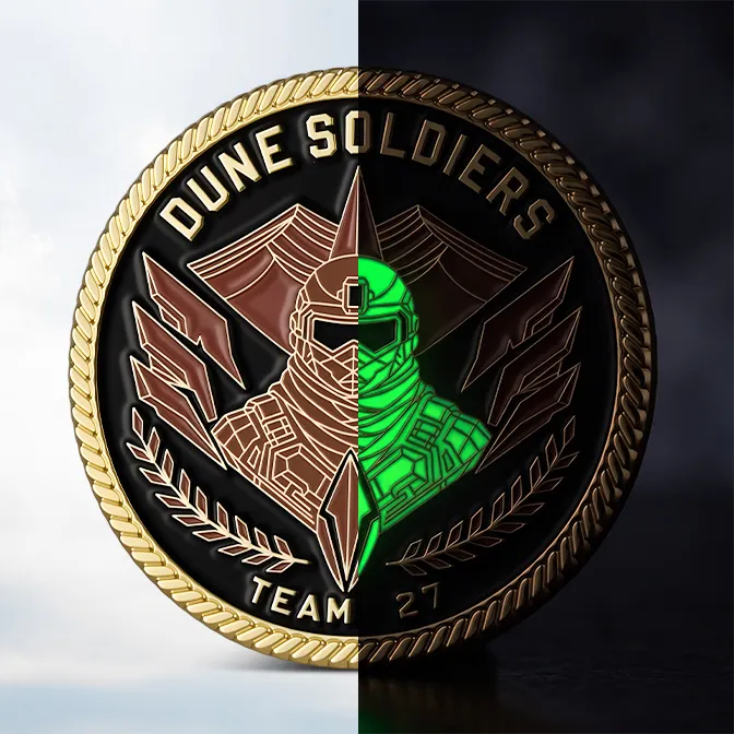 Glow In The Dark Dune Soldiers Challenge Coin