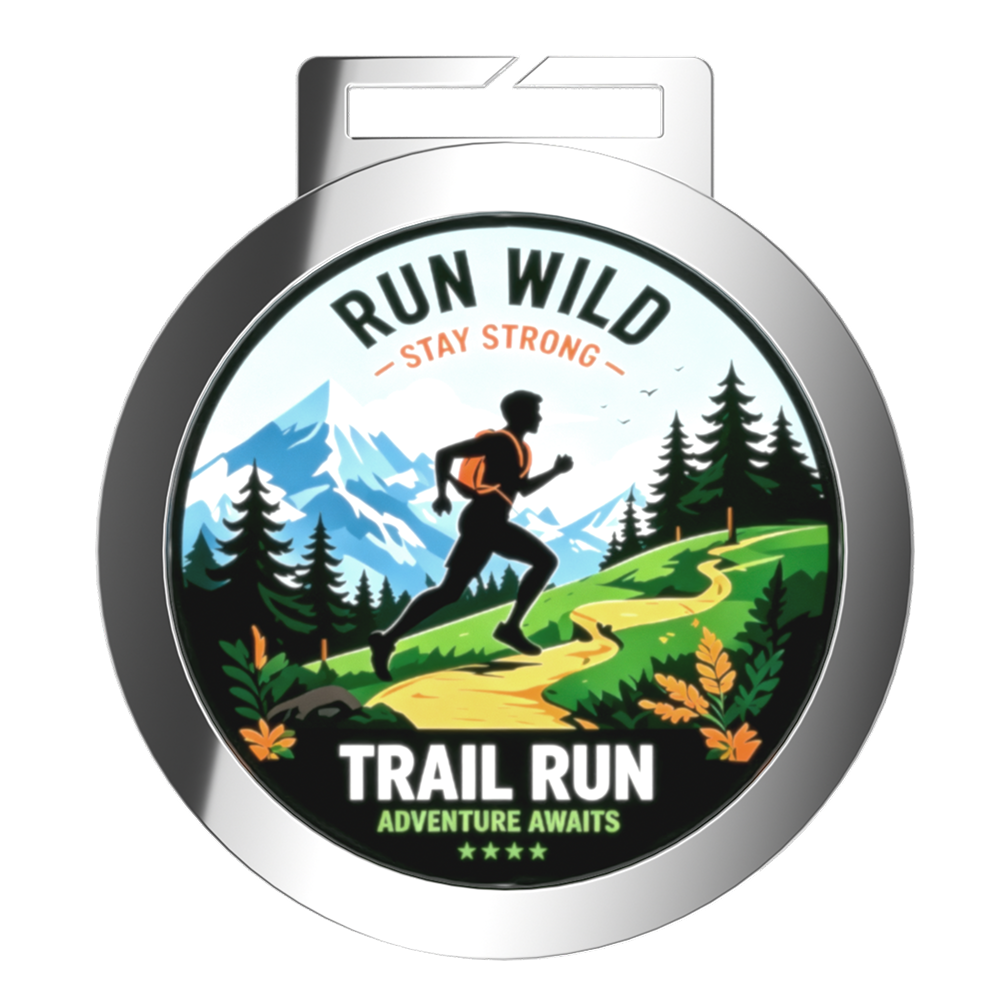 Custom Trail Run Acrylic Medal Front