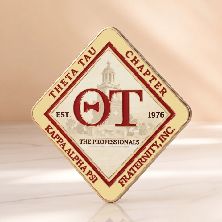Hard Enamel Diamond‑Shape Fraternity Pin