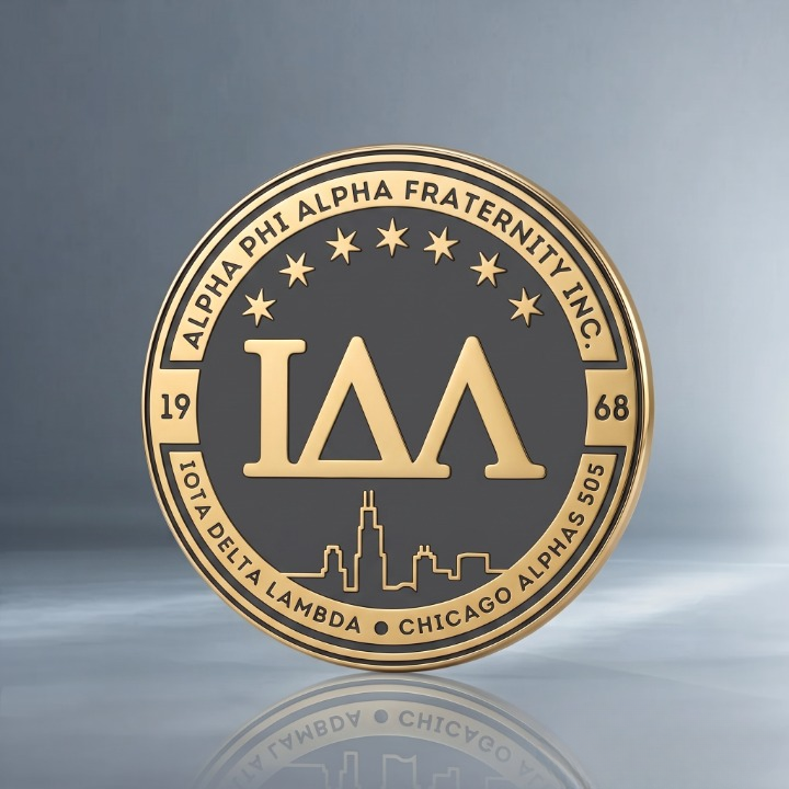 Alpha Phi Alpha Round Fraternity Pin
