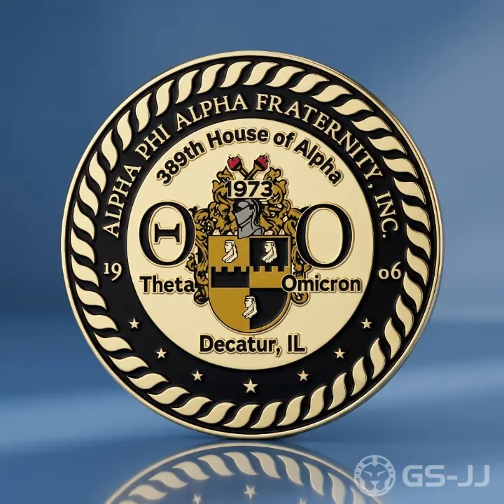 Rope‑Border Fraternity Pin Rope‑Border Fraternity Pin