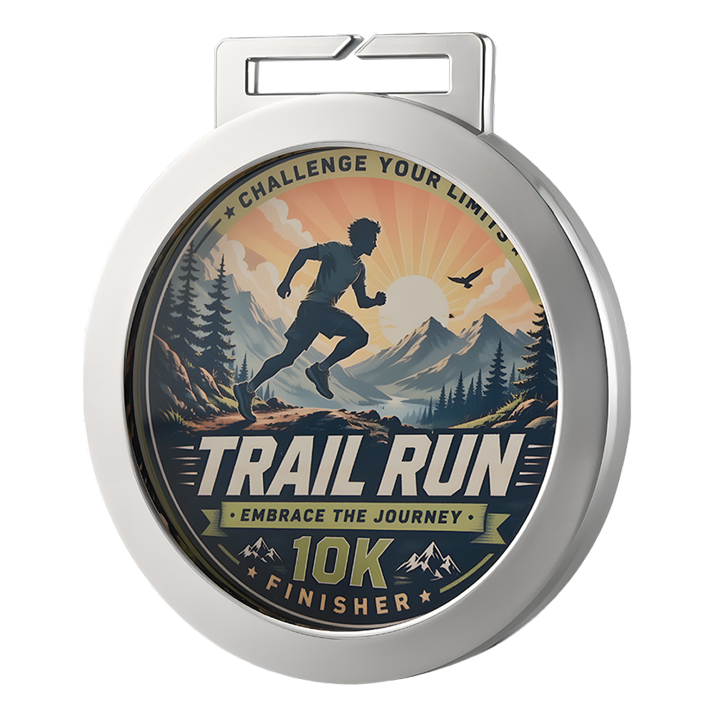 Custom 10K Trail Run Medals Detail