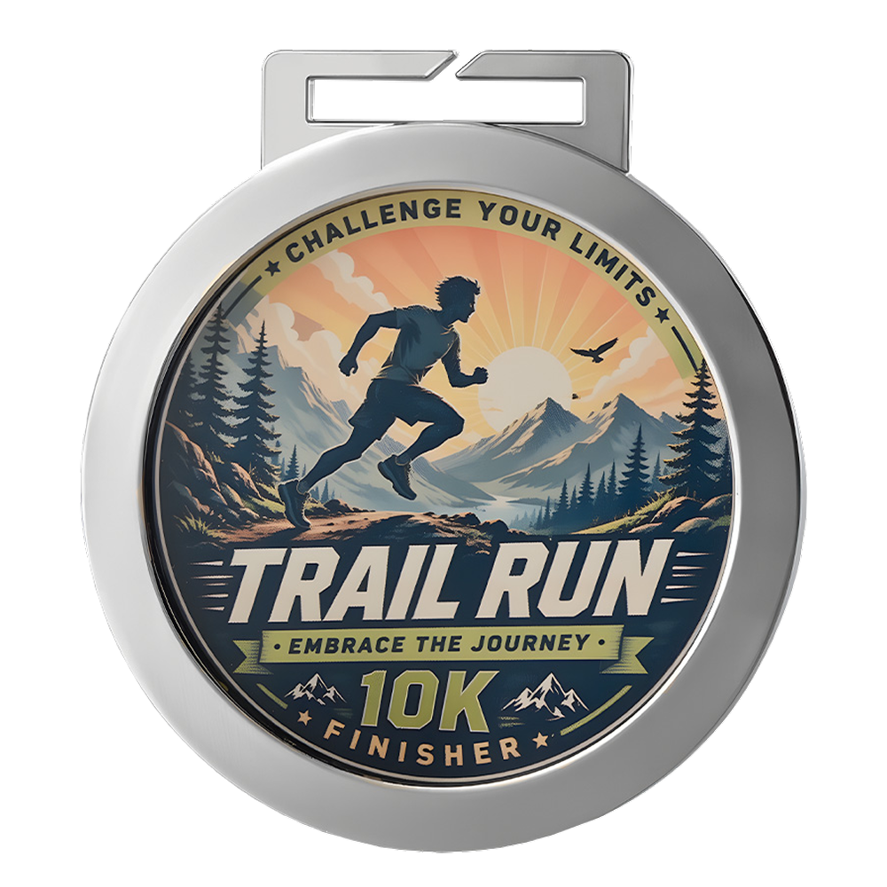 Custom 10K Trail Run Medals Front