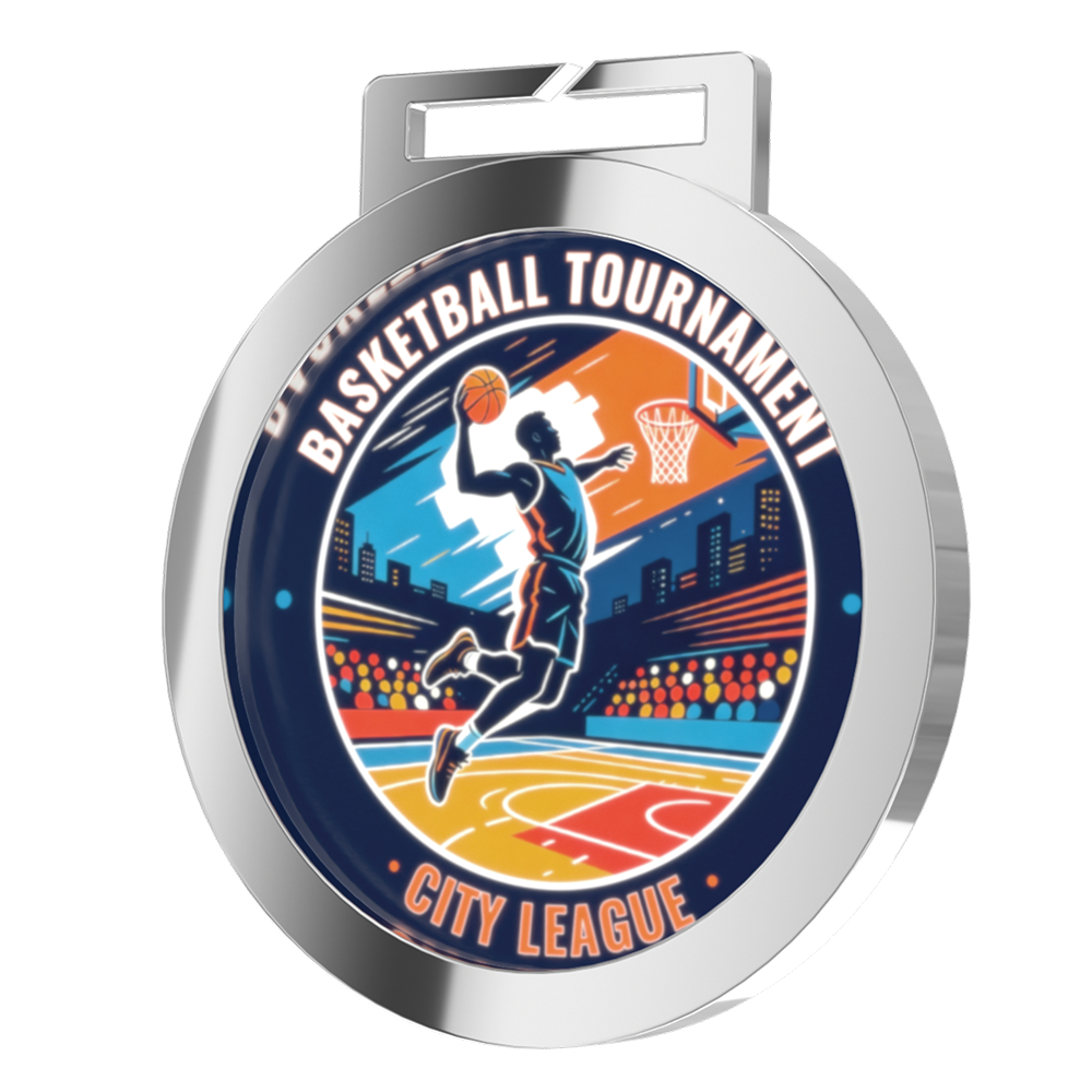 Custom Basketball Tournament Acrylic Medal Detail Custom Basketball Tournament Acrylic Medal Detail