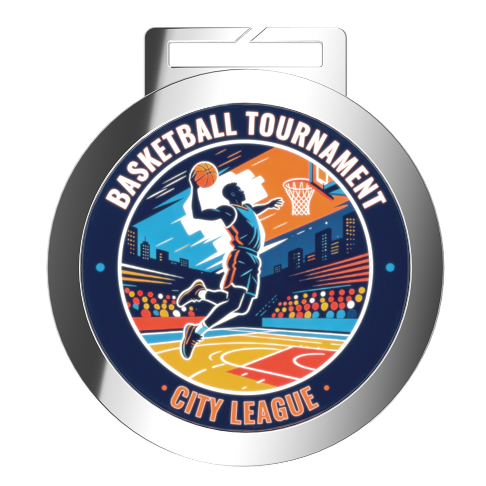 Custom Basketball Tournament Acrylic Medal Front Custom Basketball Tournament Acrylic Medal Front