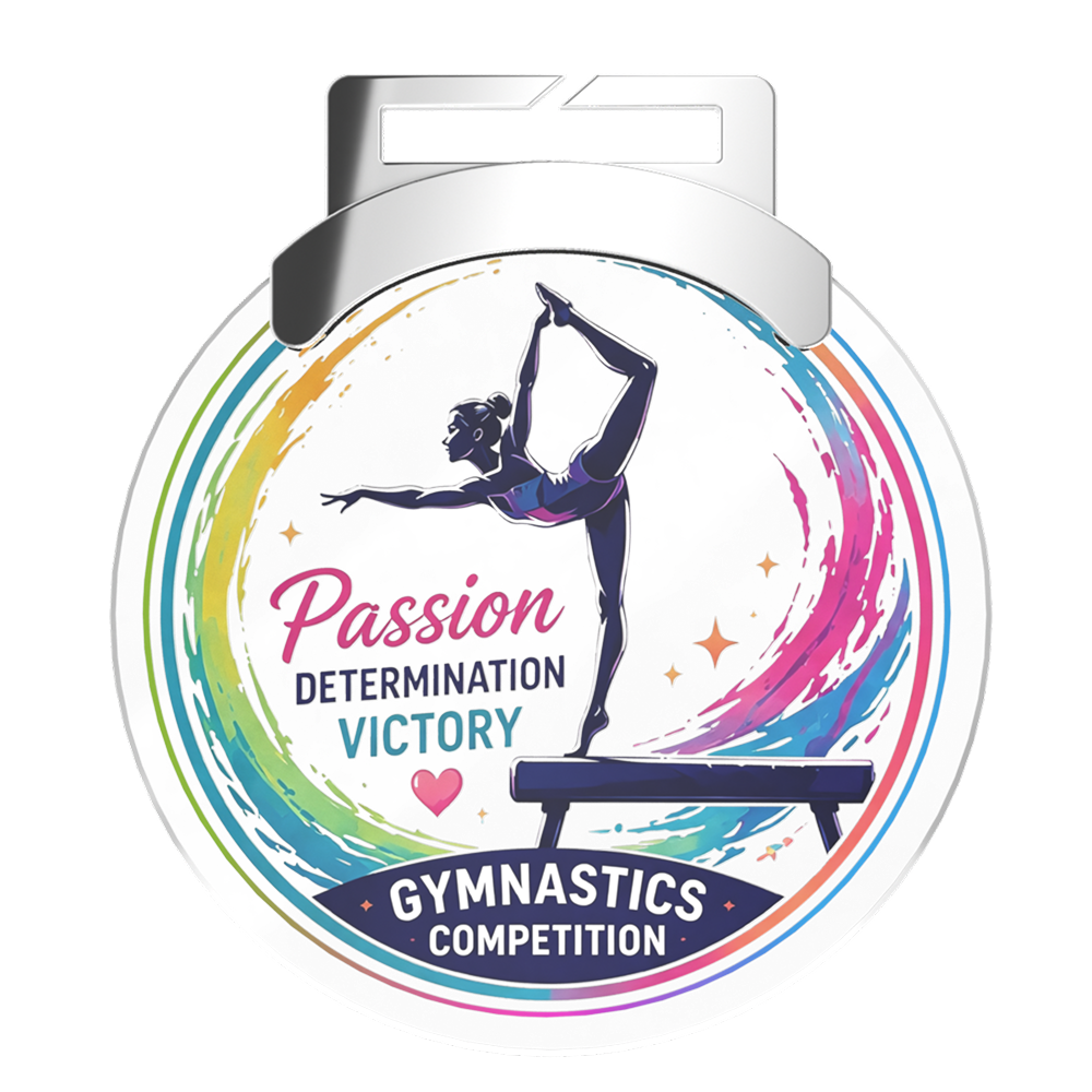 Custom Gymnastics Competition Acrylic Medal Front