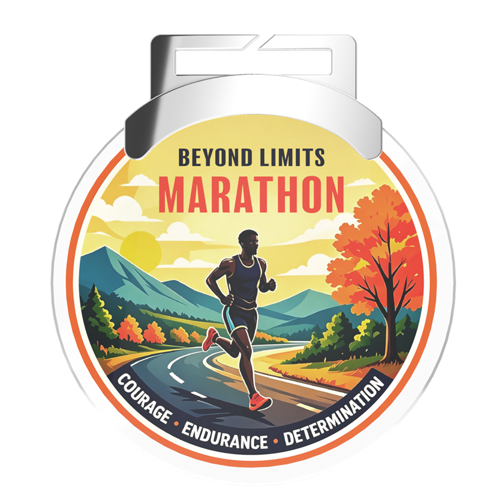 Custom Marathon Finisher Acrylic Medal Front