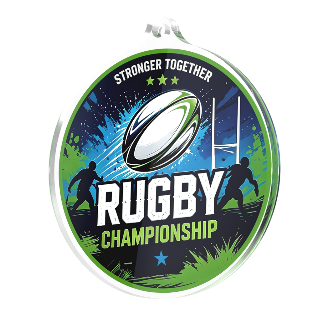 Custom Rugby Championship Medal Detail
