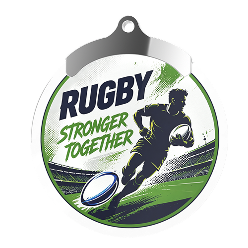 Custom Rugby Tournament & Team Medals