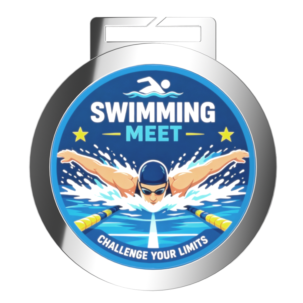 Custom Swimming Meet Acrylic Medal Front Custom Swimming Meet Acrylic Medal Front