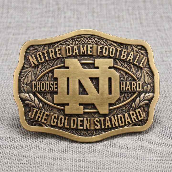 Vintage Notre Dame Football Belt Buckle