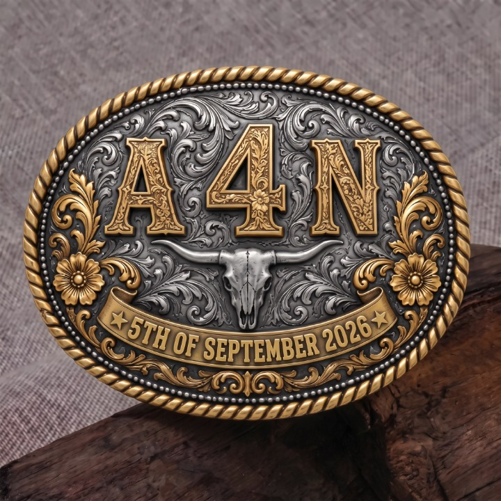 Vintage Western Bull Skull Belt Buckle