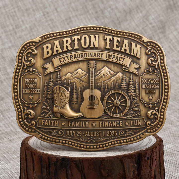 Vintage Western Country Music Belt Buckle