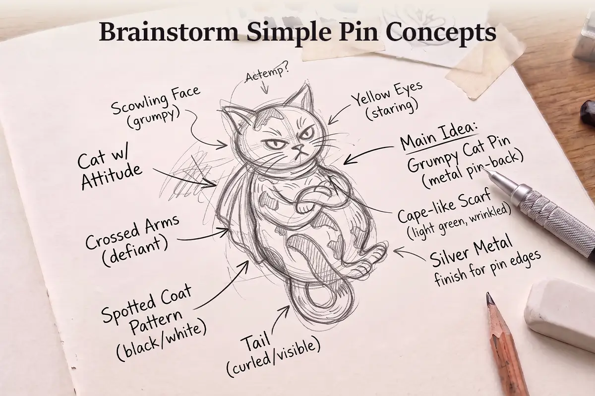 Brainstorm Simple Pin Concepts