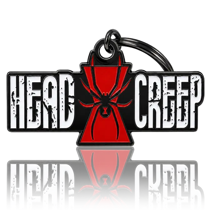 head creep keychain with dye black