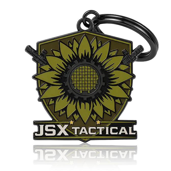 military keychain with dye black