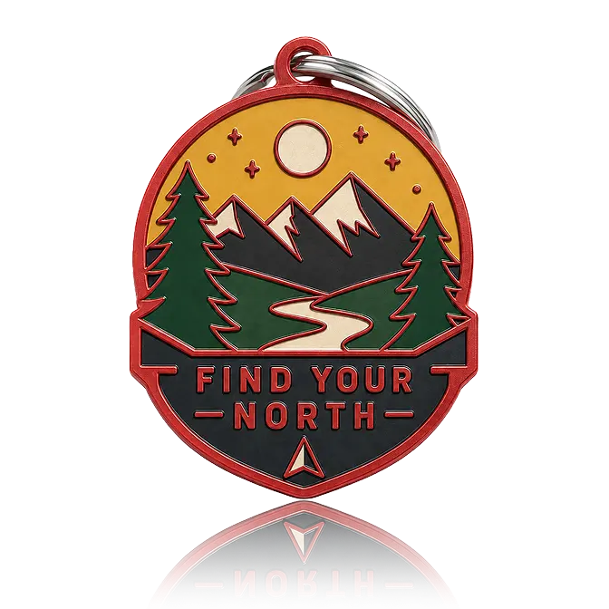 soft enamel metal key chain with dye red metal line