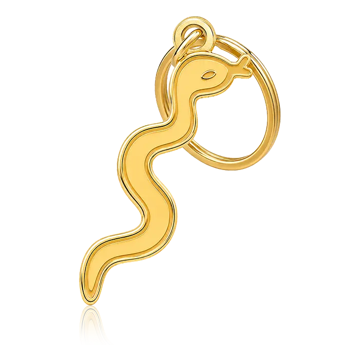 Gold Snack Keychain with Sandblast