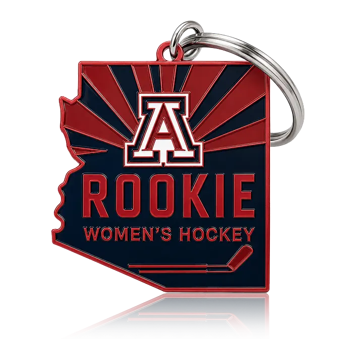 Rookie sport keychain with dye red