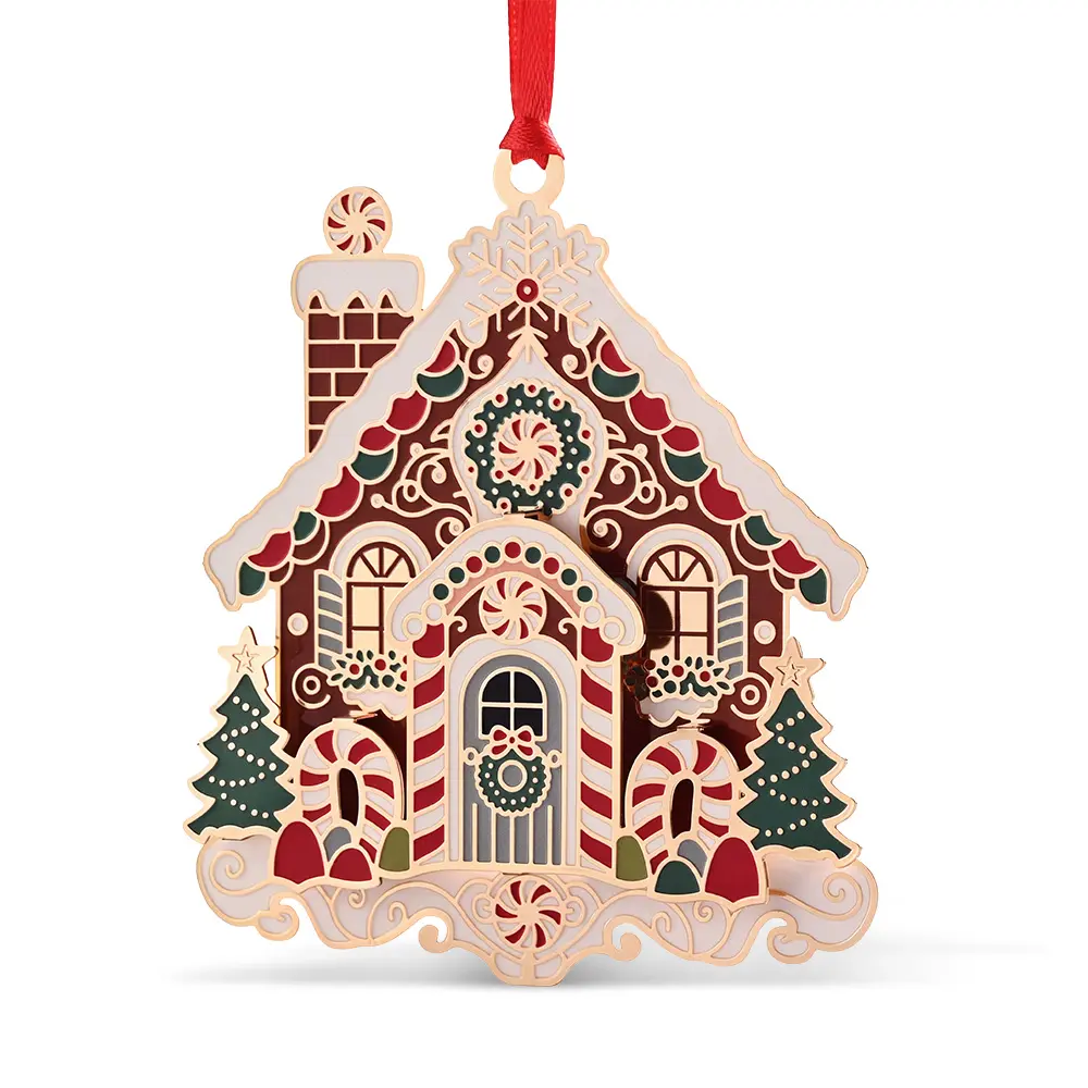 Multi-Layer Gold Etched Ornaments