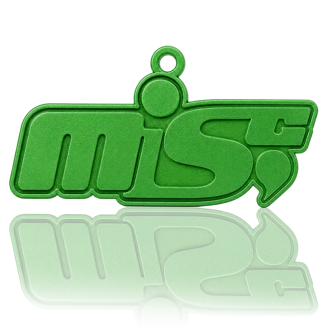 brand personalized keychain with dye green fininsh