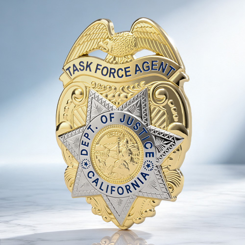 California DOJ Task Force Police Badge