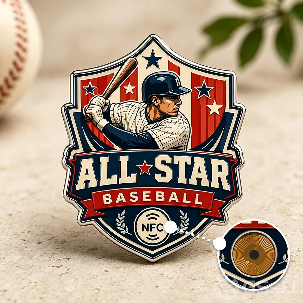 Custom Baseball Pins with NFC Custom Baseball Pins with NFC