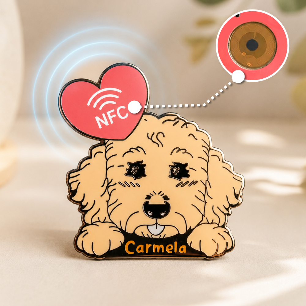 Custom Dog NFC Pins