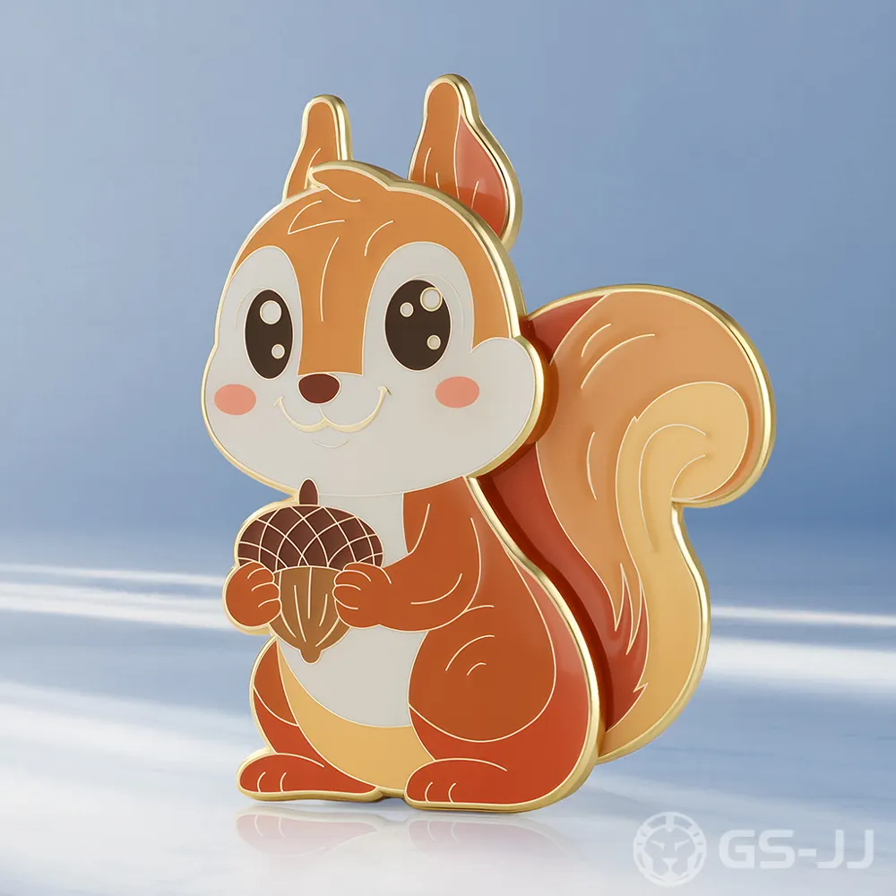 Custom Nutty Squirrel Charm Enamel Pin Custom Nutty Squirrel Charm Enamel Pin