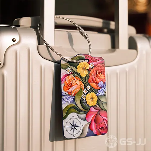 Floral Compass Travel Luggage Tag Floral Compass Travel Luggage Tag