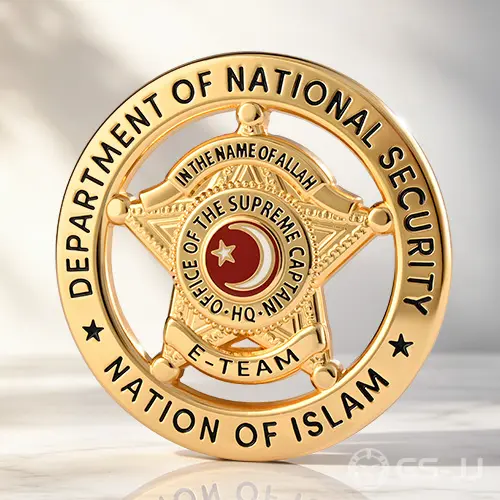 Nation of Islam National Security Pin Badge Nation of Islam National Security Pin Badge