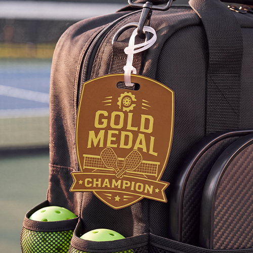 Pickleball Shield Custom Luggage Tag