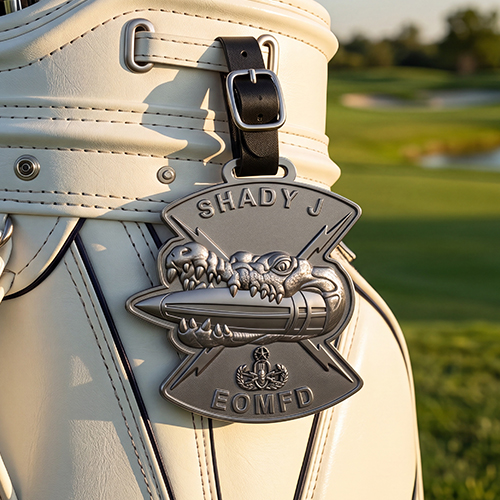 Shady J EOMFD Crocodile Bullet Golf Bag Tag
