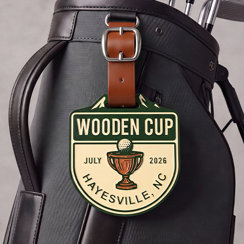 Wooden Cup Custom Golf Bag Tag