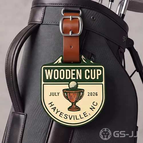 Wooden Cup Custom Golf Bag Tag Wooden Cup Custom Golf Bag Tag