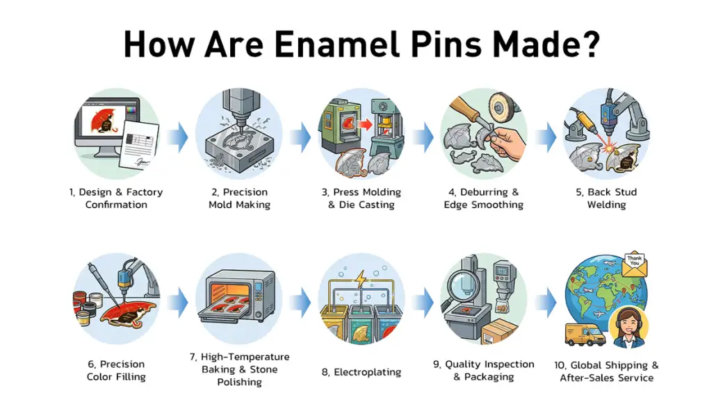 How Are Enamel Pins Made?