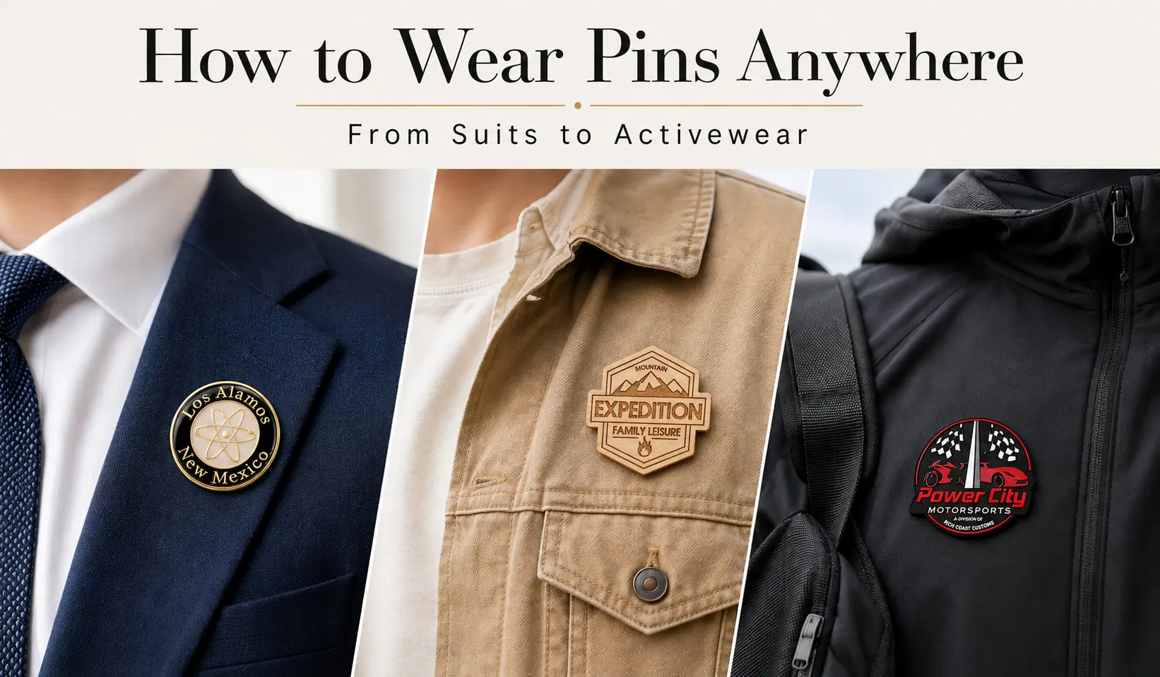 How to Wear Pins Anywhere from Suits to Activewear？