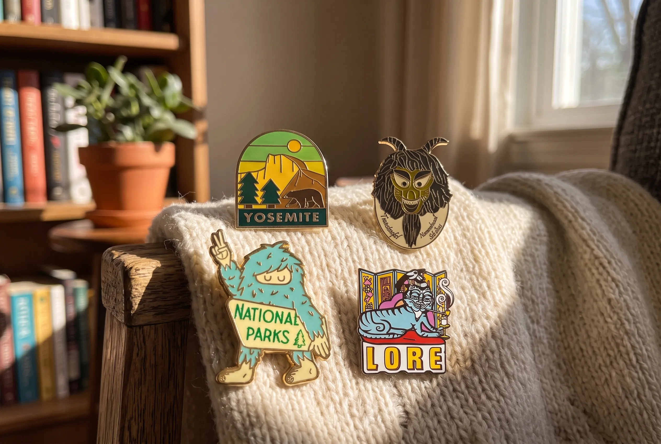 How to display my enamel pins？