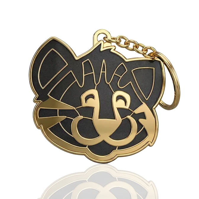 animal enamel key ring with transparent