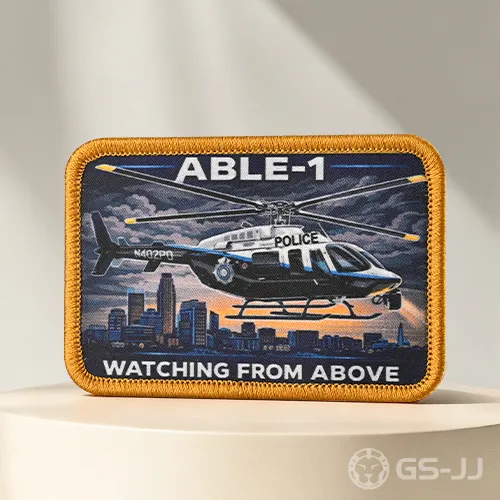 ABLE-1 Police Helicopter Morale Printed Patch ABLE-1 Police Helicopter Morale Printed Patch