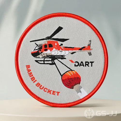 Firefighting Helicopter Bambi Bucket Woven Patches Firefighting Helicopter Bambi Bucket Woven Patches