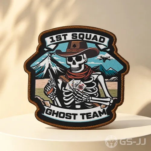 Ghost Squad Western Skeleton Morale Printed Patch Ghost Squad Western Skeleton Morale Printed Patch