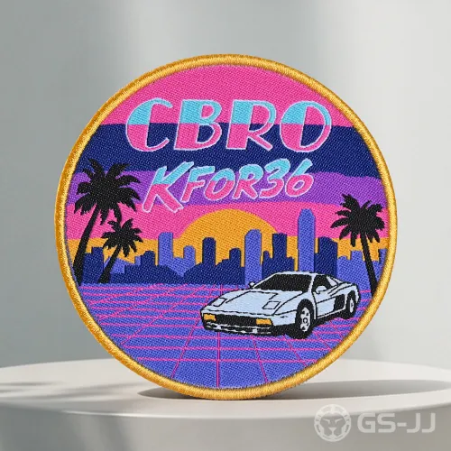 Retro Miami Vaporwave Woven Patches Retro Miami Vaporwave Woven Patches