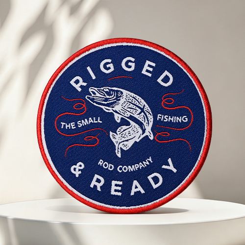 Vintage Bass Fishing Rod Woven Patches