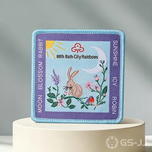 Woodland Rabbit Floral Moon Woven Patches Woodland Rabbit Floral Moon Woven Patches
