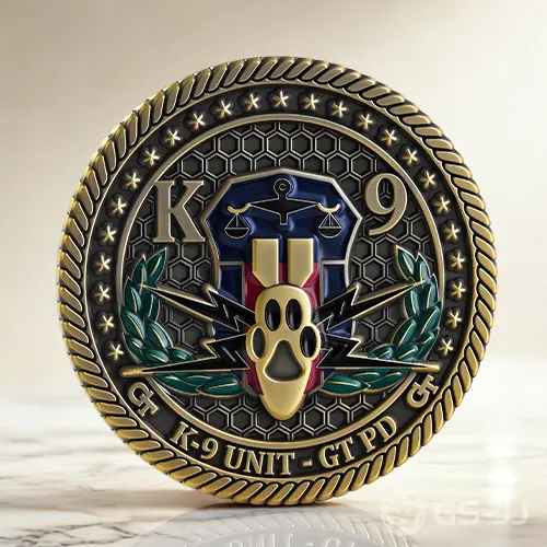 Edd Pepper EOW K9 Tribute Police Challenge Coin Edd Pepper EOW K9 Tribute Police Challenge Coin